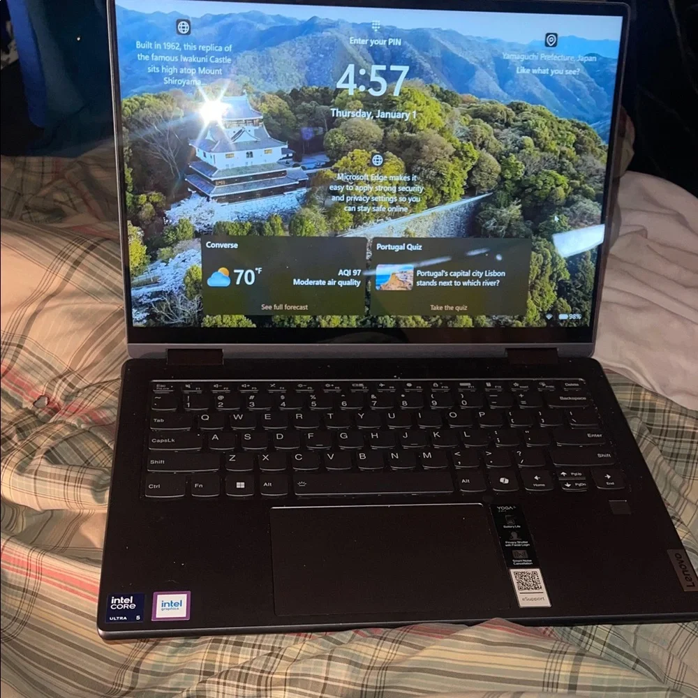 Black Laptop with Intel Processor